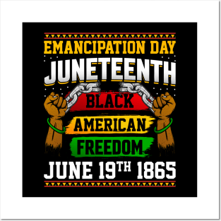 Emancipation Day Juneteenth Black American Freedom June 19th 1865 Posters and Art